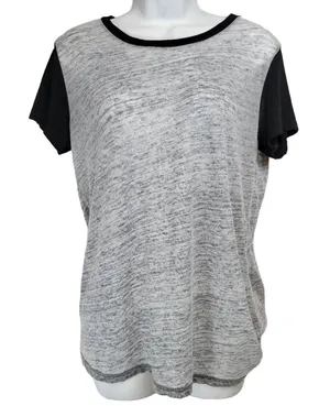 American Eagle Outfitters Women‎ Gray Black Favorite T Shirt Size S thumbnail 1