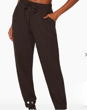 Set Active Brown Waffle Knit Joggers Pants Women’s XS thumbnail 1