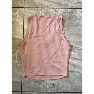 Halara NWOT Womens Ribbed V-Neck Tank Top Dusty Pink Sleeveless Crop Top Small thumbnail 5
