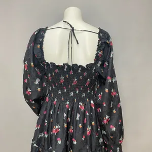 Hill House Home The Nap Dress Naomi Nap Dress Shirred Smocked Size Large Fall thumbnail 8