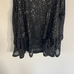 Free People Black Sequin Layered Spaghetti Strap Top Size Small NWT thumbnail 7