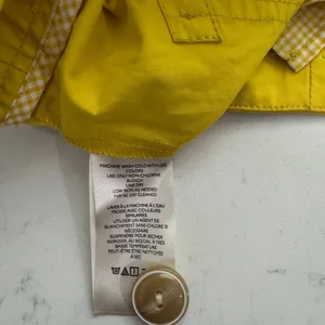 Anthropologie Yellow Wide Leg Pants with White Paisley thumbnail 11