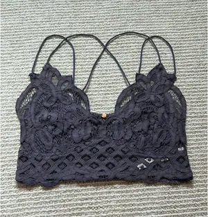 Free People Intimately Bralette Lace Gray M thumbnail 2