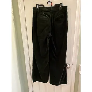 Ann Taylor Loft The Palmer Wide Leg Cordoroy Pants Dark Green Sz 6 Sailor Pocket thumbnail 2