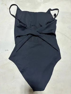 Aerie Black One-Piece Swimsuit full coverage large thumbnail 4