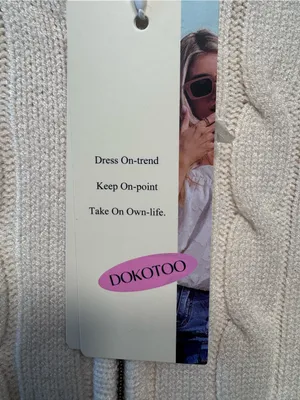 Dokotoo Sweaters 2026 Fall Winter Quarter Zip Ribbed Cable Knit size med nwt thumbnail 5
