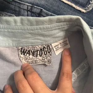 Vintage 90s Light Blue Beaded Embroidered Western‎ Button Down Long Sleeve Shirt thumbnail 7