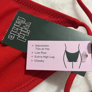 New Wild Fable Women’s Red String Bikini Bottoms Size Medium NWT thumbnail 5