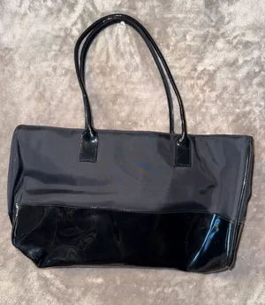 Estee Lauder Black Nylon and Patent Tote Bag thumbnail 1