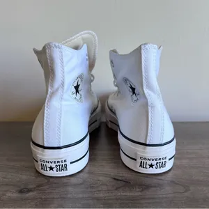 Converse Chuck Taylor All Star Hi Lift White Platform Shoe Size 10 #B1447 thumbnail 7