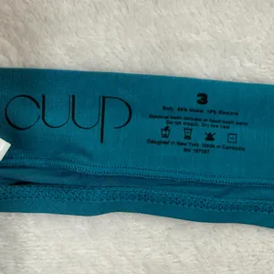 CUUP The Plunge Mesh Bra 32B and Thong Size 3 Set‎ Turquoise Teal NWT thumbnail 14