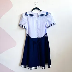 Sailor Dress‎ Flare Blue White Cosplay Costume Anime Nautical Sz Small thumbnail 2
