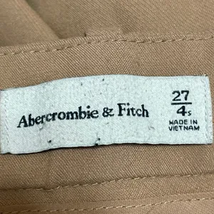 Abercrombie & Fitch Womens Brown Pleated High Waisted Wide Leg Trousers Pants 27 thumbnail 4
