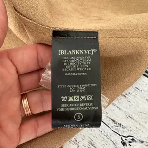 BLANK NYC Copperhead Faux Leather Trench Coat thumbnail 7