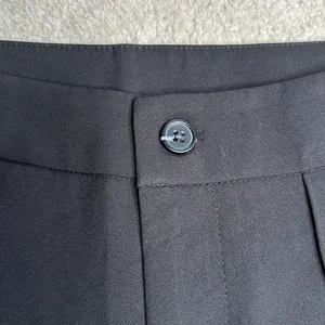 Sincerely Jules: Black Wide Leg Side Slit Dress Pants thumbnail 4