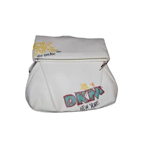 DKNY Graffiti Logo Backpack Womens White Good Faux Leather Streetwear Bag thumbnail 2