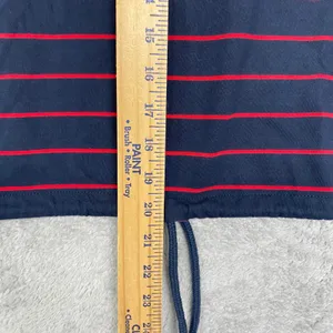 Madewell Top Womens Small Striped Drawstring Hem Long Sleeve Tee Navy Red NZ385 thumbnail 4