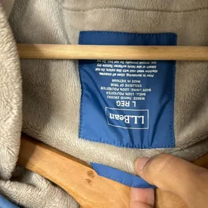 L.L. Bean Women's Hooded‎ Fleece Lined Vest Blue Large thumbnail 6