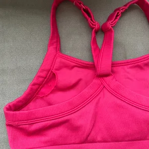 Alo Yoga Seamless Ribbed Favorite Bra Tank Pink Summer Crush XS thumbnail 5