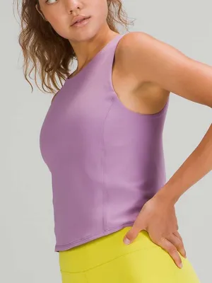 Lululemon Nulu Twist Back Yoga Tank Top Size 8 Purple thumbnail 1