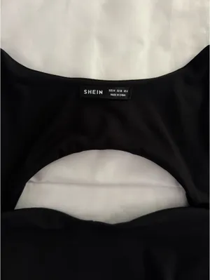 Shein Black Bodysuit Open Back thumbnail 2