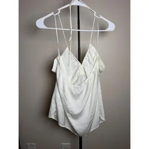 NWT Banana Republic White Halter Top Size Large thumbnail 2
