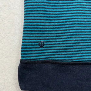 Lululemon Reversible Crewneck Sweatshirt Women’s Large Blue Striped Pullover thumbnail 5