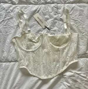 Glassons white corset top thumbnail 1
