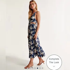 ABERCROMBIE & FITCH Floral Maxi Dress — Navy Blue Floral | S thumbnail 4