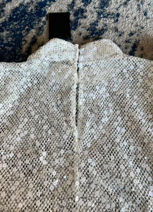 NBD Ibiza Top in White & Silver Medium thumbnail 7