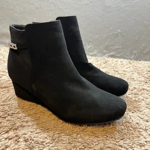 1046 | Dream Pairs Felicia-1 Rhinestone Wedge Ankle Booties‎ Black Womens 9 thumbnail 2