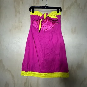 Britt Ryan Strapless Dress Pink And‎ Yellow Size 6 Colorful thumbnail 4