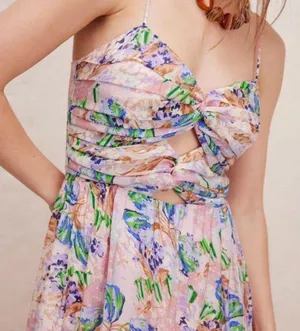Revolve ASTR the Label Emine Dress in Pink & Blue Floral thumbnail 5