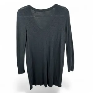 ATM Anthony Thomas Melillo Womens Slub‎ Cotton V-Neck Long Sleeve Dress Black XS thumbnail 3