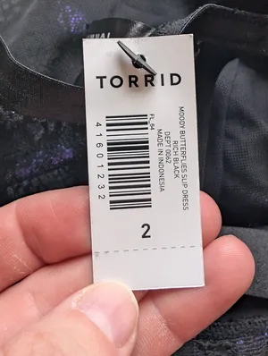 NWT Torrid Moody Butterflies Slip Dress 2X Black/Purple thumbnail 7