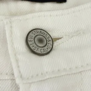 Levis 524 Too Superlow Skinny Jeans White‎ Denim Low Rise Womens 16x31 thumbnail 4