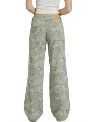PacSun Tree Camo Low Rise Baggy Pants NWT Camouflage Green Size 27 thumbnail 2