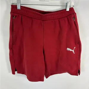 Puma Red Sweat Shorts Size Medium thumbnail 1