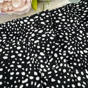 Very J NWT Boutique Black and White Polka Dot Tiered Skirt thumbnail 5