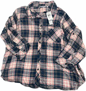 New Direction Plaid Flannel Shirt 2X NWT thumbnail 1
