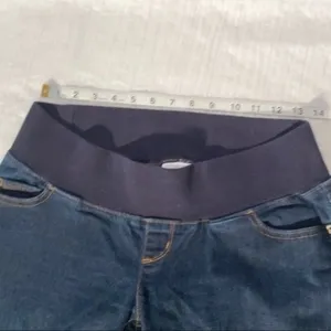 LIZ LANGE Jeans Maternity Dark Wash Pull On Casual Stretch Denim Blue Size 2 thumbnail 4