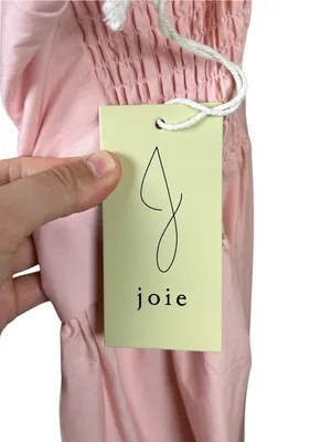 Joie Bridgerton Cottagecore Pink Floral Midi Dress Tie Shoulder Tea Party XL NWT thumbnail 9