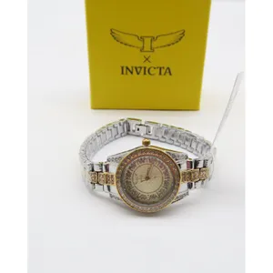 Invicta Wildflower Women's 32mm Two Tone Silver Gold Crystal Accented New In box thumbnail 2