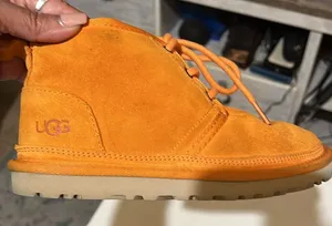 UGG NEUMEL ANKLE BOOTS SUEDE COLIFORNIA POPPY WOMEN 5 orange thumbnail 1