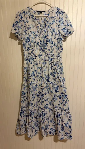 Floral maxi dress Blue Size M thumbnail 1