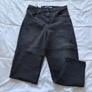 Levis Black Womens Size W30 L27 High Waisted Mom Jeans Gothic Grunge Vampire‎ thumbnail 1