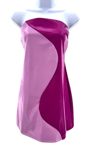 Le Lis Collection Womens‎ Pink Colorblock Zipper Closure Strapless Mini Dress L thumbnail 1