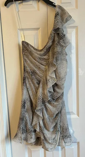 ZARA Ruffle Mini Party Dress thumbnail 3