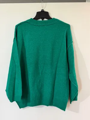 Women's Emerald Green Crewneck Sweater Size M thumbnail 5