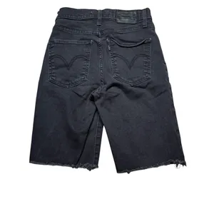 🖤 LEVI’S Mile High‎ Super Skinny Black Denim Cutoff Shorts Sz 26 🖤 thumbnail 3